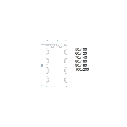 Lustro nieregularne w ramie mdf - TWIST – Blobs Mirrors Złota Rama